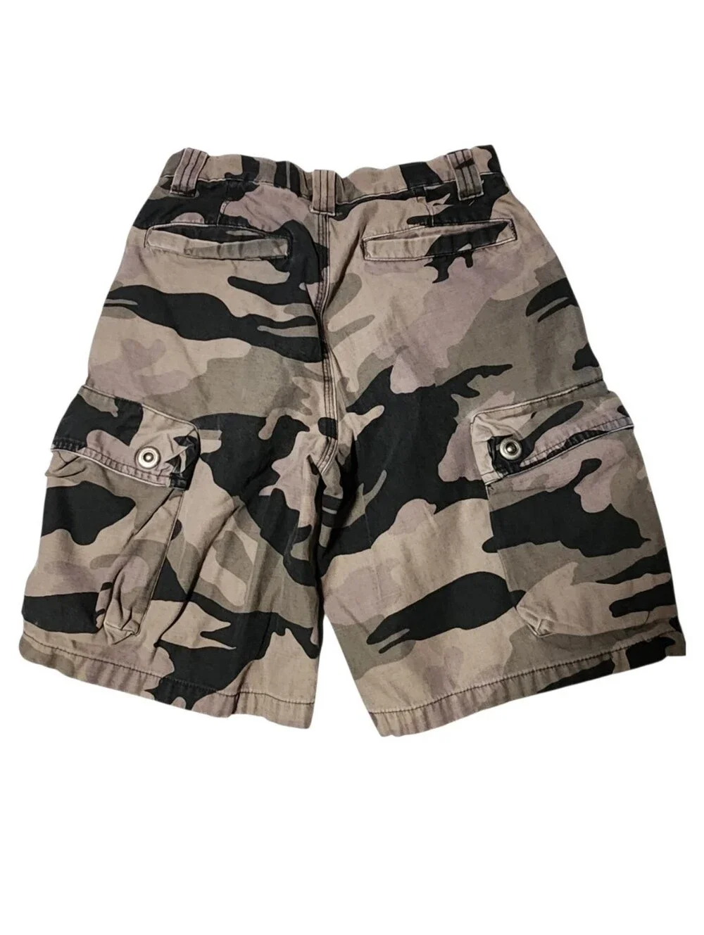 Vintage Y2K Old Navy Boys Camo Cargo Shorts Size 7 Camouflage Pockets 2005